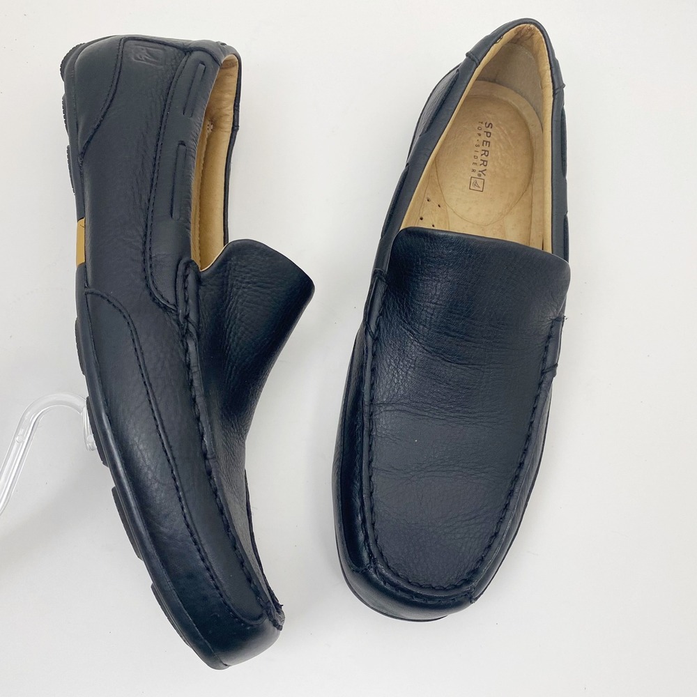 Sperry Top-Sider Black Leather Driving Loafers Mens 10.5M